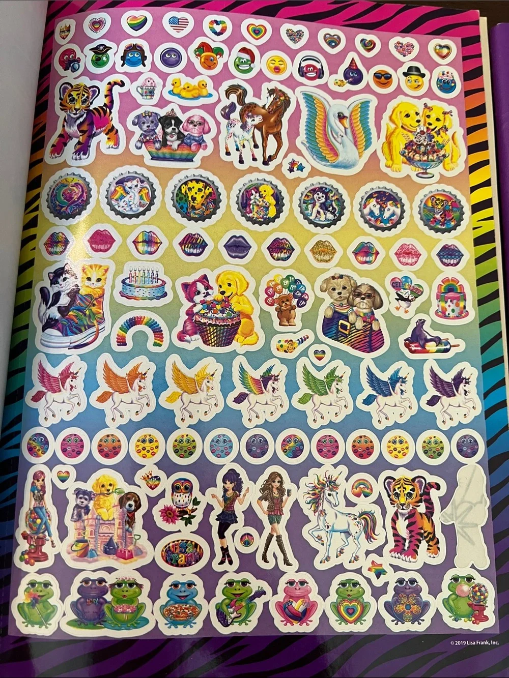 VTG Lisa Frank Notebook & 2019 Activity Book Lot Dash Dazzle Unicorn Rainbow